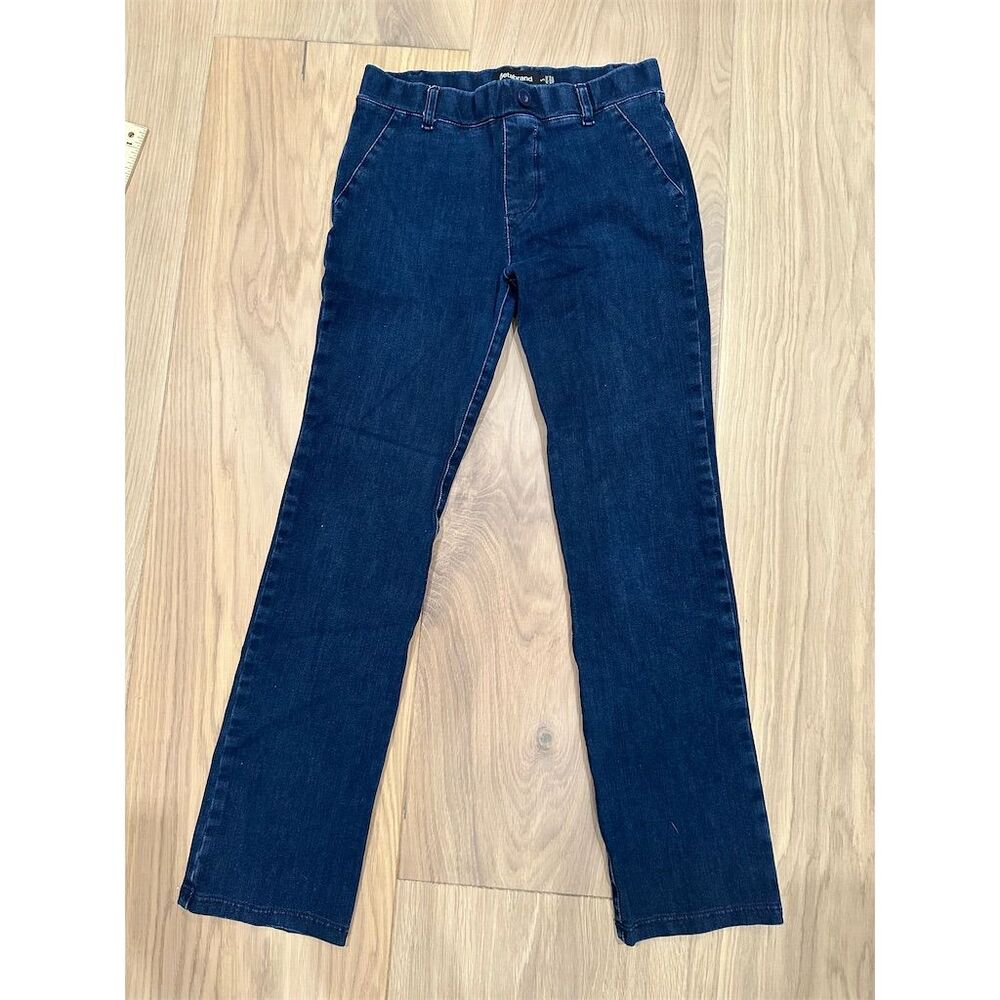 Betabrand Women's Yoga Pants Size S Blue Straight Leg Casual faux denim jeans